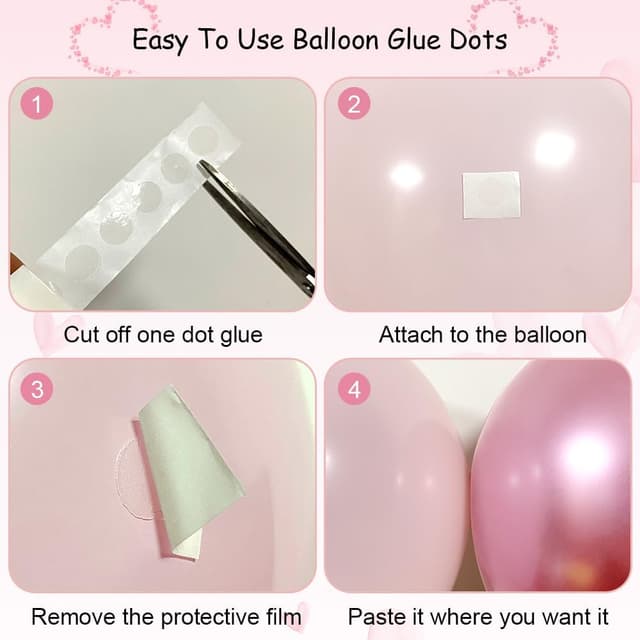 Detalle 2 de Jstzdq 135 Pcs Pink Balloon Garland Kit