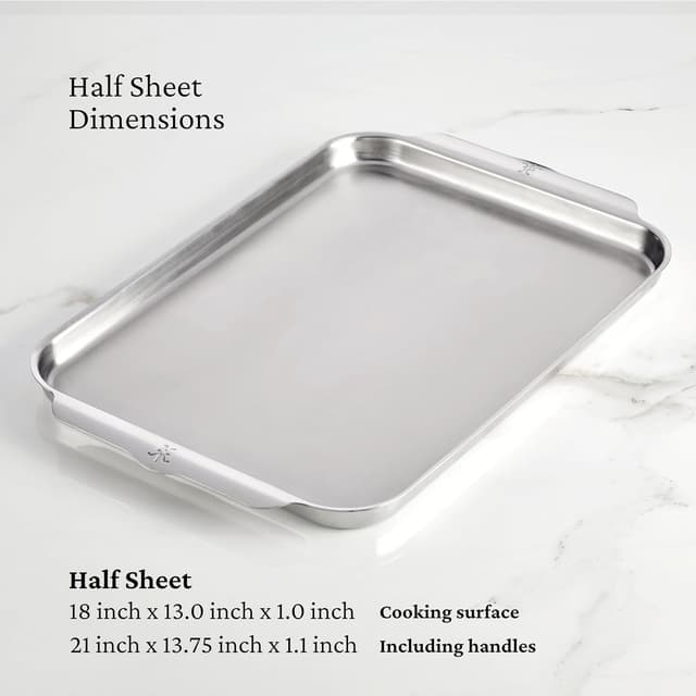 Detalle 2 de Hestan OvenBond Collection 13" x 18" Tri-Ply Clad Stainless Steel Half Sheet Pan