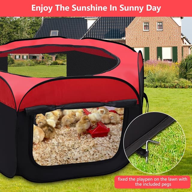 Detalle 2 de GHWMYD Kleintier-Laufstall 114,5×114,5×51 cm 🐾