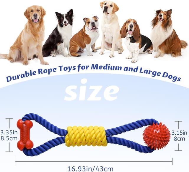 Detalle de Dog rope toy 43cm for aggressive chewers