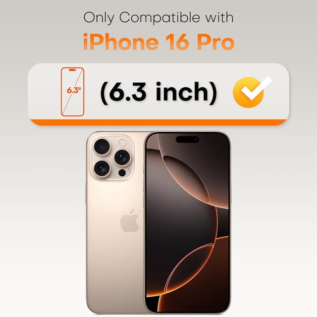 Detalle 2 de TOCOL iPhone 16 Pro Screen Protector 2-pack