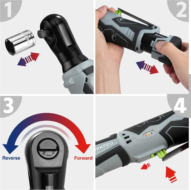 Thumbnail 6 de WORKPRO Llave de Trinquete Eléctrica 12V 55 N.m