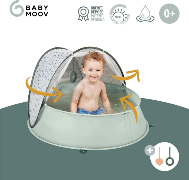 Detalle de Babymoov Aquani Provence — aire de jeux 3 en 1 anti-UV FPS 50+ avec moustiquaire et point d’eau