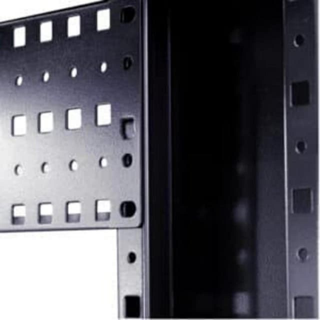 Detalle de Armario rack mural Phasak PHO 2007D 7U negro con cristal templado y capacidad 80 kg