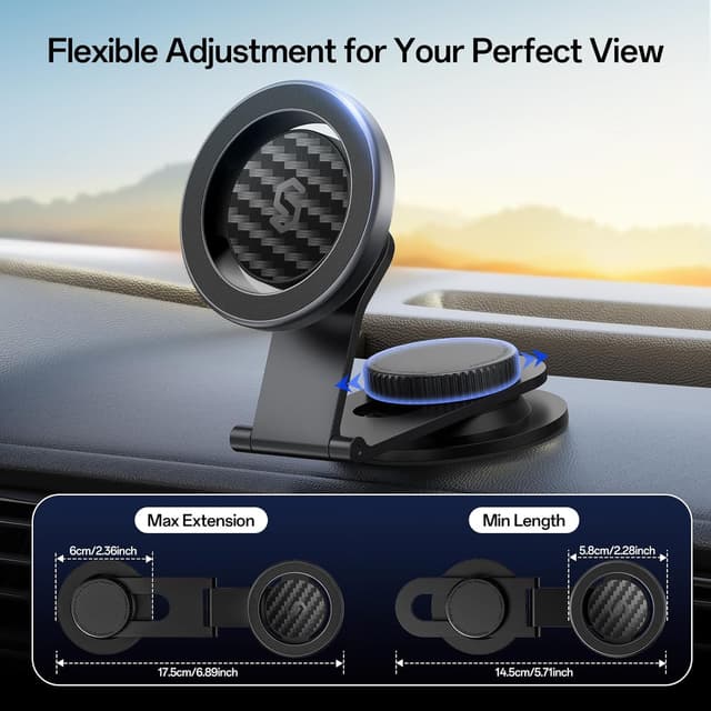 Detalle 2 de SYNCWIRE Fits MagSafe Car Mount for Universal Dashboard & Tesla Screen