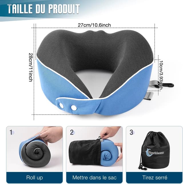 Detalle 2 de Nackenkissen Nourideaux Reise, Flugzeug 3D Set