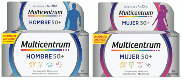 Detalle de Multicentrum Hombre 50+ pack 180 comprimidos multivitamínico
