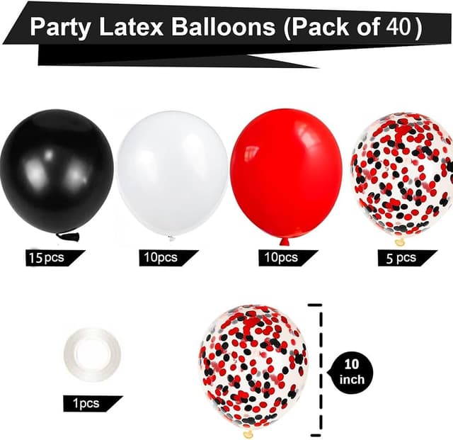Thumbnail 2 de Geburtstagsdeko Set 40 Latexballons Happy Birthday