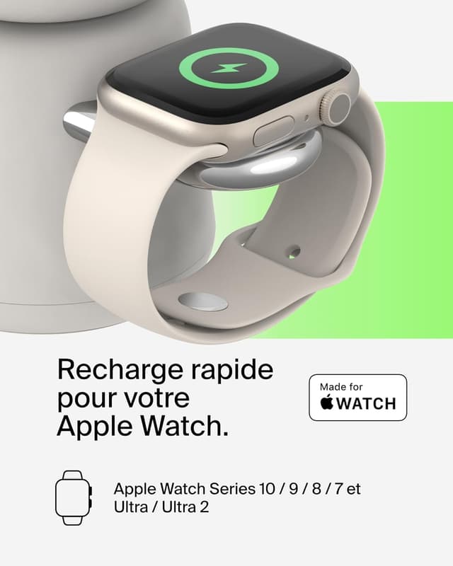 Thumbnail 3 de Belkin BoostCharge Pro Station 2-en-1 Qi2 Beige