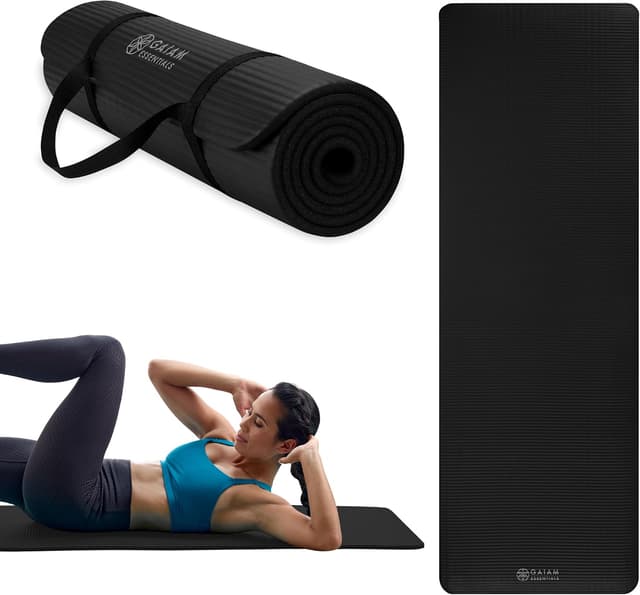 Thumbnail 1 de Gaiam Essentials 10mm Yoga Mat with Carry Strap 🧘♀
