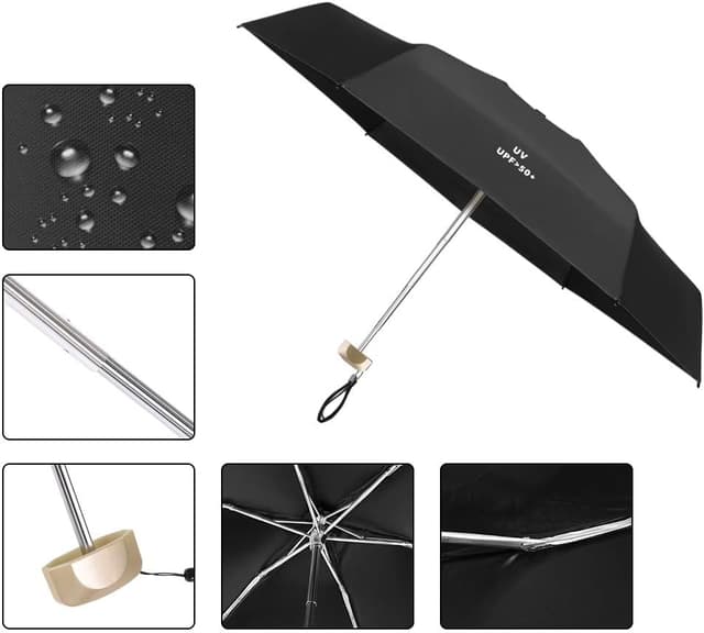 Detalle de Vicloon Ombrello portatile pieghevole anti-tempesta con UPF>50+ da borsa (200 g)