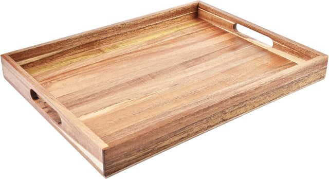 Imagen de Acacia Wood Serving Tray 17" ⚖ en OfertitasTOP