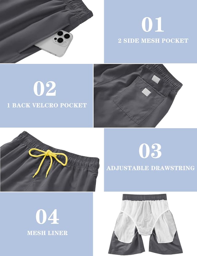 Thumbnail 4 de TACVASEN Men's Swim Short Quick Dry