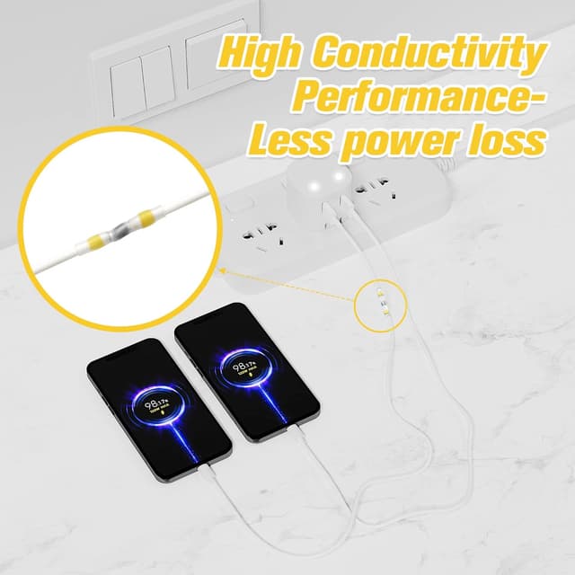 Thumbnail 6 de Kuject Lötverbinder mit Schrumpfschlauch, 50 Stück (wasserdicht), für 4,0–6,0 mm² / AWG 12–10 (Gelb)