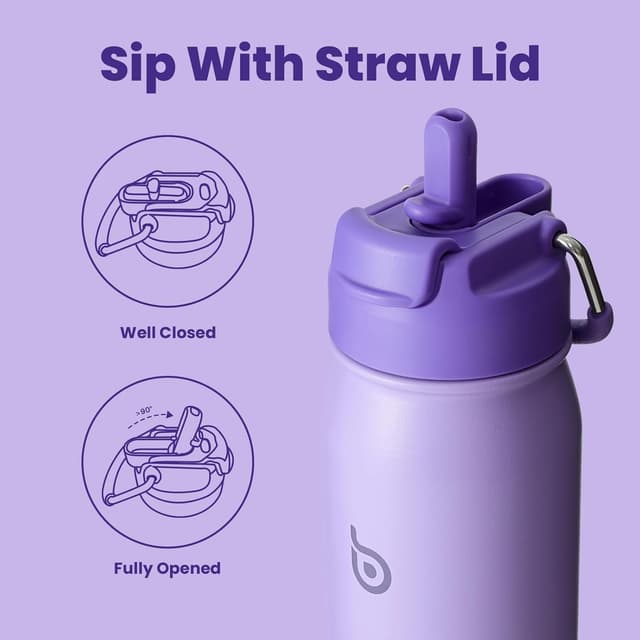 Detalle de Insulated water bottle 700ml Straw lid