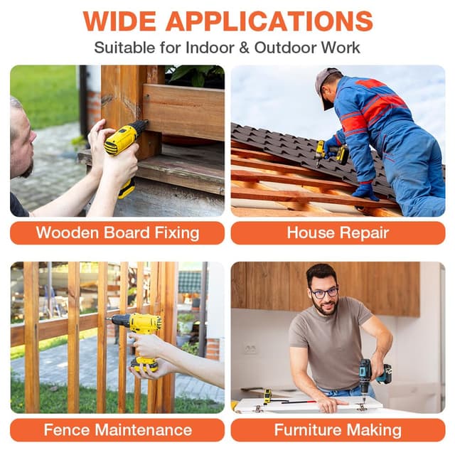 Thumbnail 6 de Flintronic lot de 360 vis à bois autotaraudeuses à tête fraisée universelle M3/M3.5/M4 (16 à 40 mm) avec boîte PP