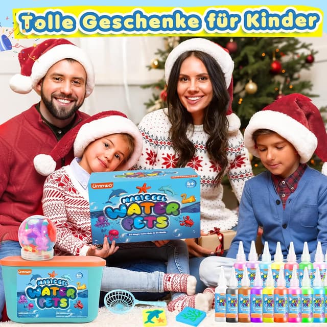 Detalle de URMYWO Magic Water Gel Toy Kit – DIY 3D Wassergel-Spielzeug mit 20 Farben & 24 Formen