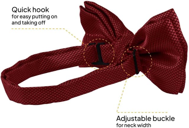 Detalle 2 de OcioDual Pajarita Roja Vino Cuadros 🎩 para Hombre