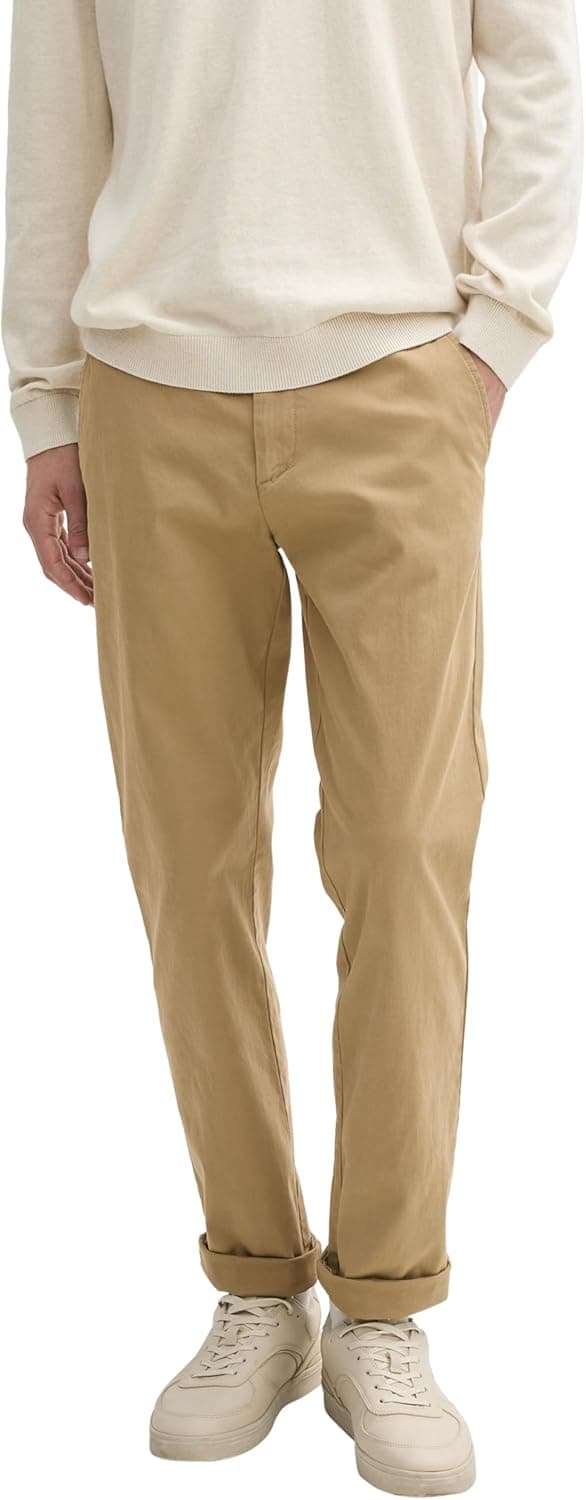 Detalle de TOM TAILOR 1044398 pantaloni da uomo in cotone con leggero elastico