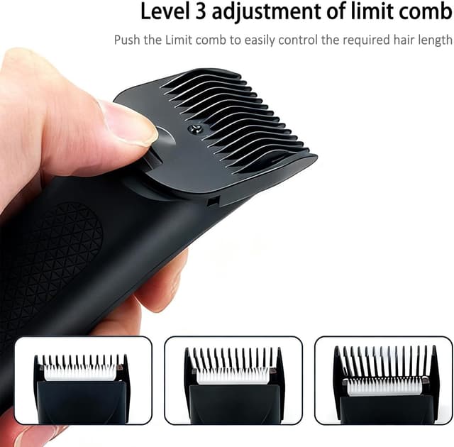 Detalle 2 de Body Hair Trimmer Men Pubic Hair Trimmer with Ceramic Blade Heads & LED Display (IPX7 Waterproof)