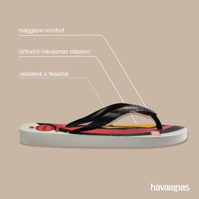 Detalle de Havaianas Top Marvel Logomanía infradito da uomo con stampa supereroi