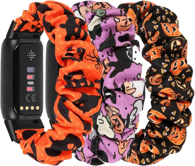 Thumbnail 6 de DKGKOO 3 Pack Scrunchie Elastic Strap for Fitbit Luxe (quick-release, soft fabric)