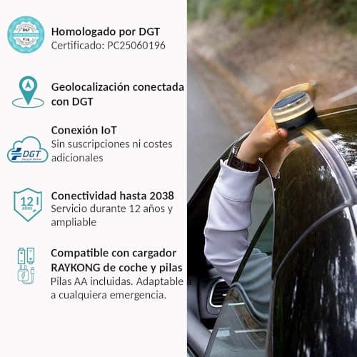 Detalle 2 de RAYKONG Baliza V16 Geolocalización DGT 3.0