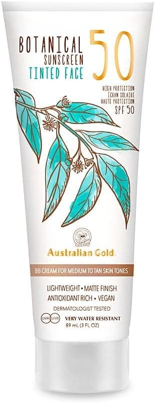 Detalle de Australian Gold Crema viso tinta botanica SPF 50 Medium/Tan Black (89 ml)