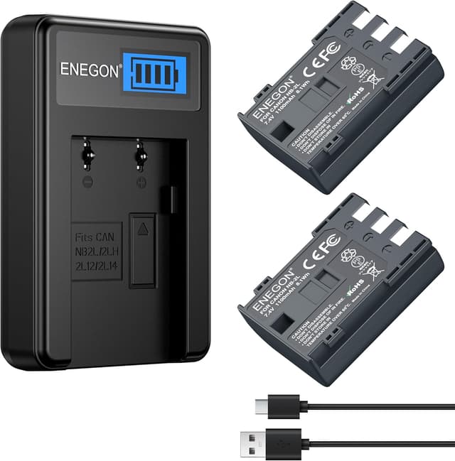 Imagen de ENEGON NB-2L NB-2LH Akku 1100mAh 2er-Pack en OfertitasTOP