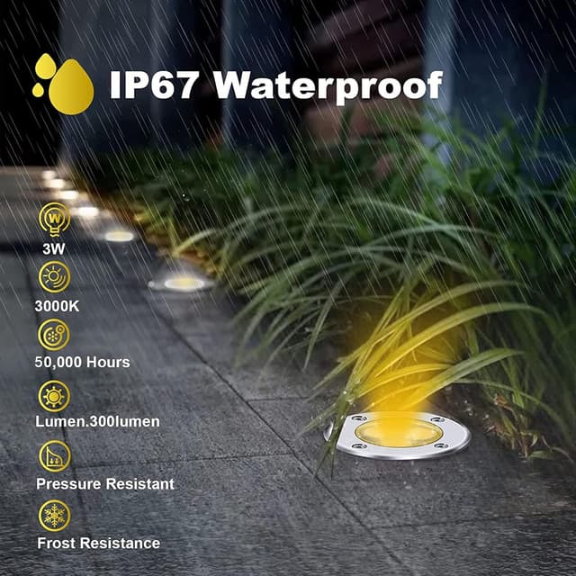 Thumbnail 4 de AHOTSUK Luci da incasso LED 3W 12V/24V IP67