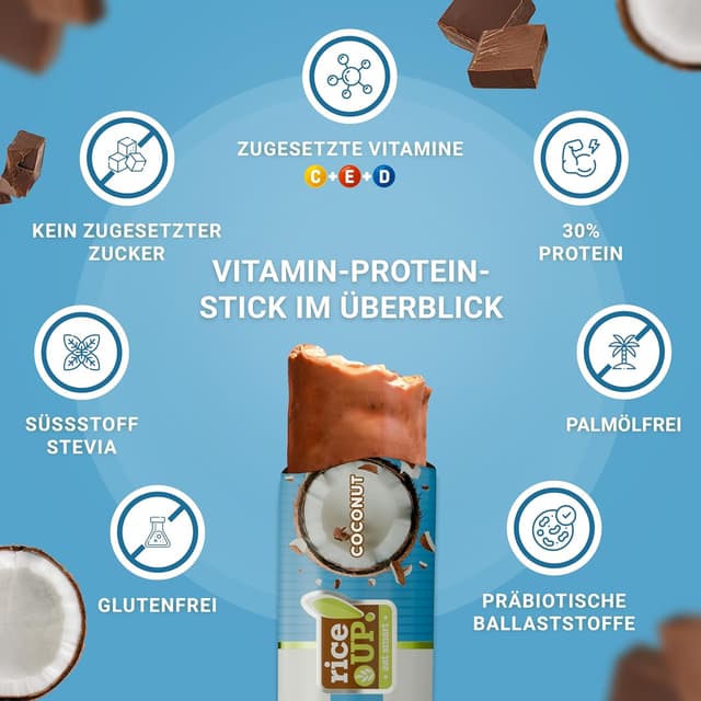 Thumbnail 6 de RiceUP! Vitamin Protein Bar Coconut 30% 🍫