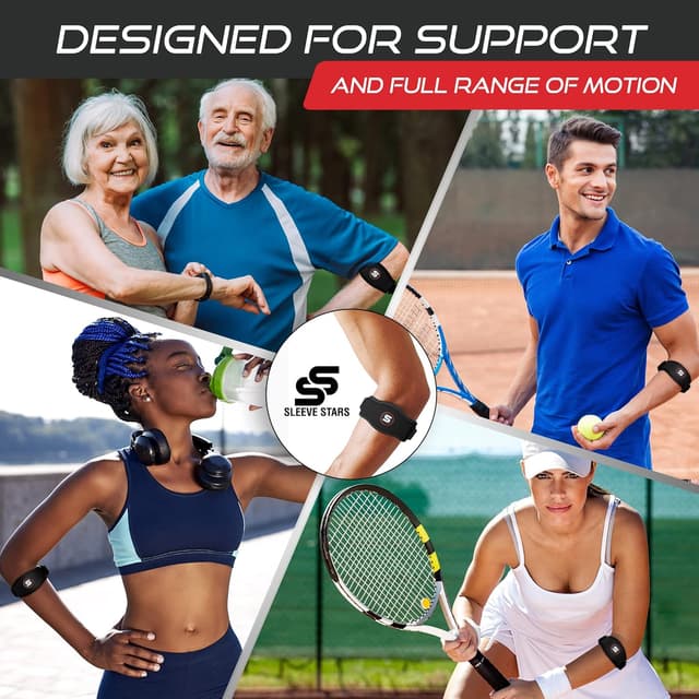 Thumbnail 4 de Sleeve Stars Tennis Elbow Brace Adjustable Strap 9"–23"
