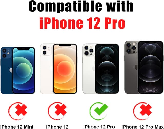 Detalle de Potok Handyhülle für iPhone 12 Pro (Weiß) mit Kameraschutz – kratzfeste TPU-Hülle im Herz-Design