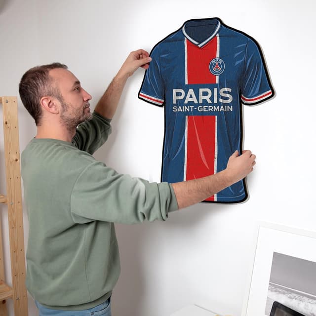 Detalle de Iconic Puzzles PSG Maillot (taille S) – puzzle en bois officiel, 150 pièces
