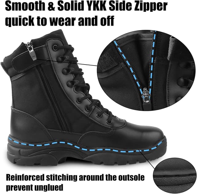 Detalle 1 de QUNLON Springerstiefel Militärstiefel