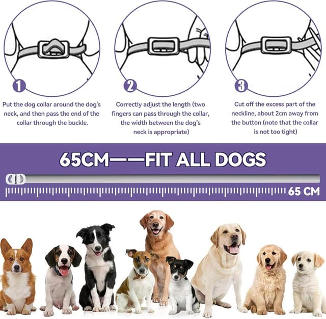 Detalle de Wansiven collier anti-puces réglable 65 cm imperméable pour chien