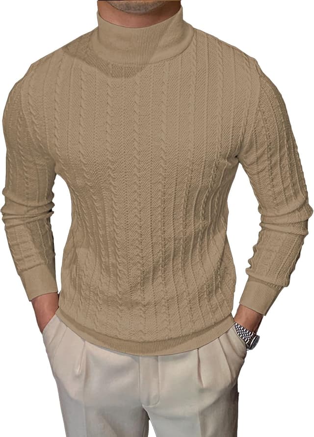 Imagen de iudam Rollkragenpullover Herren Slim Fit en OfertitasTOP
