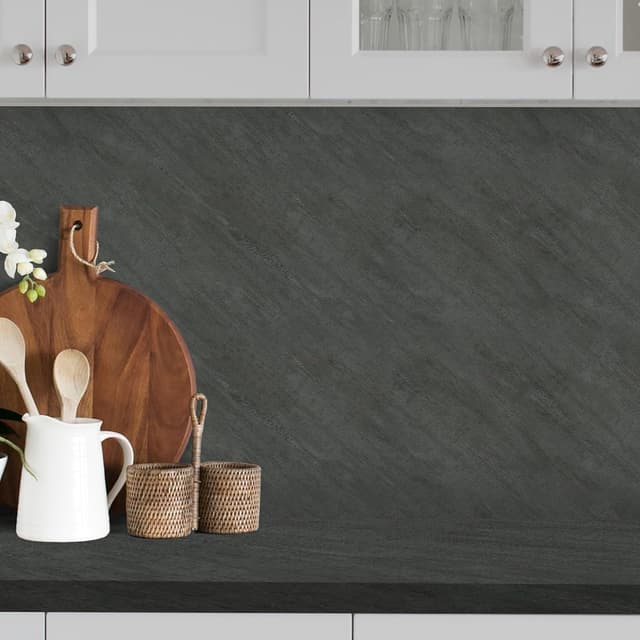 Thumbnail 6 de Honcet Grey Vinyl Wrap 30x200cm Dark Grey self-adhesive contact paper for kitchen furniture