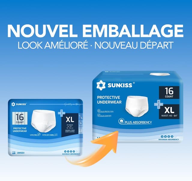 Thumbnail 5 de SUNKISS TrustPlus Culotte adulte XL 64 unités