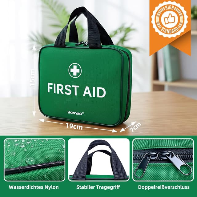 Detalle de HONYAO Erste Hilfe Set 180 Teile 19 x 15 x 7