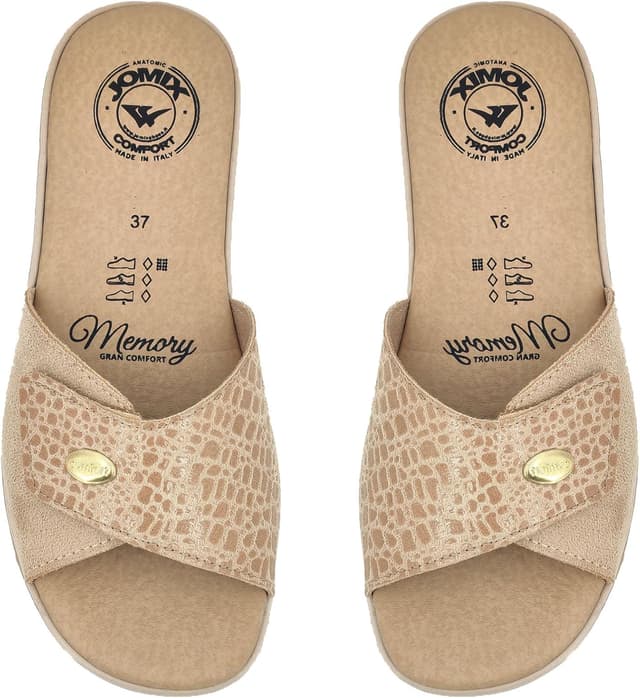 Detalle de JOMIX ciabatte donna estive ortopediche da casa con chiusura a strappo