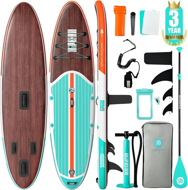 Detalle de Niphean 10’6" Inflatable Paddle Board (SUP) with EVA Deck, Pump, Backpack & Accessories