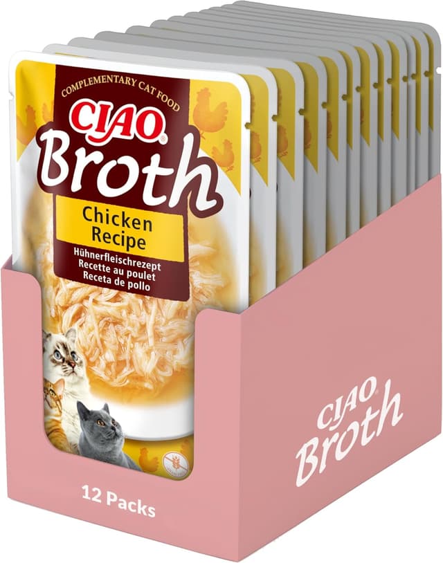 Thumbnail 6 de INABA Ciao Broth Nassfutter für Katzen ohne Getreide und Zucker, 28% Hühnerfleisch (40 g, 12er Pack)