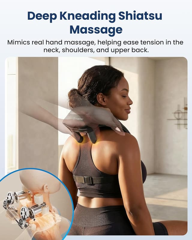 Detalle de COMFIER Kabelloses Nackenmassagegerät 70 Min 💆