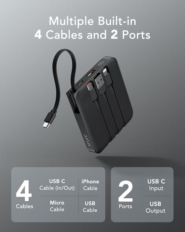 Detalle 2 de VRURC Power bank 10000mAh per telefoni