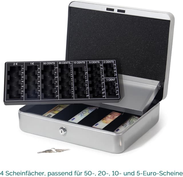 Detalle de GREELUE Geldkassette Silber 30 cm