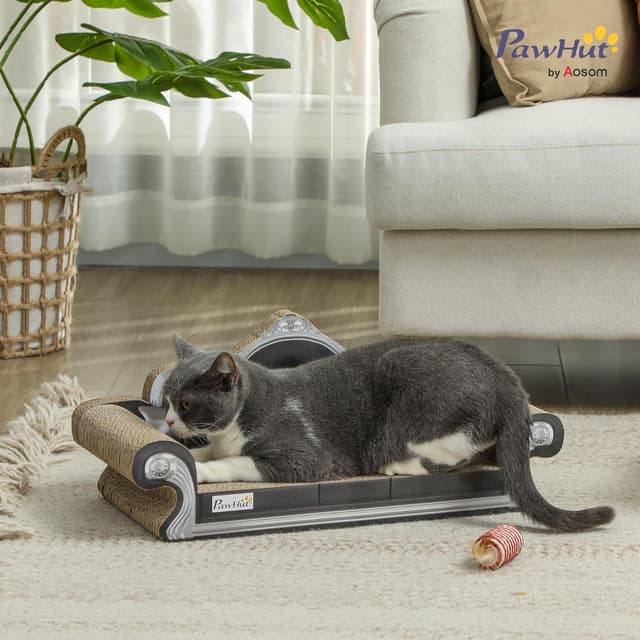 Detalle 2 de PawHut Rascador 2 en 1 Sofá Gatos