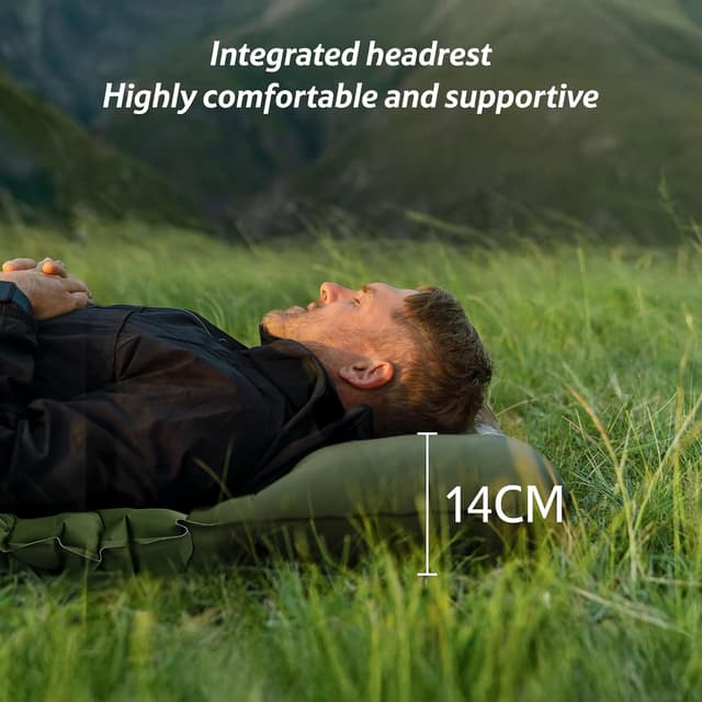 Detalle de Naturehike materassino gonfiabile ultraleggero singolo per esterni (verde militare)