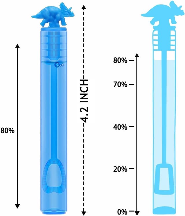 Detalle de 32 Pack Bubble for Kids Party Favors: 8 Style Mini Dinosaur Bubble Wands with Gift Box