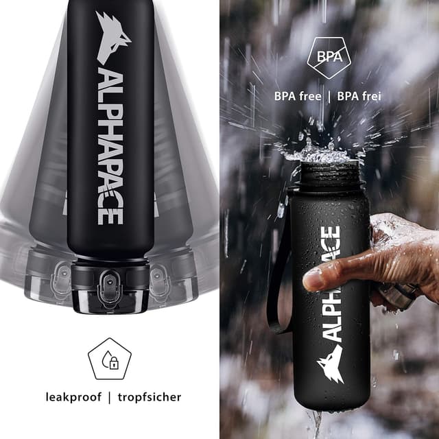 Detalle de ALPHAPACE Gourde étanche sans BPA avec insert à fruits — modèles 350 ml à 1500 ml